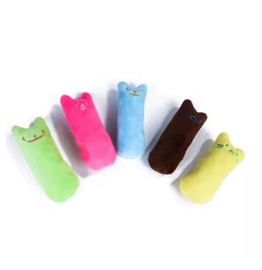Teeth Grinding Catnip Toys Funny Interactive Plush Cat Toy Pet Kitten Chewing Vocal Toy Claws Thumb Bite Cat mint For Cats