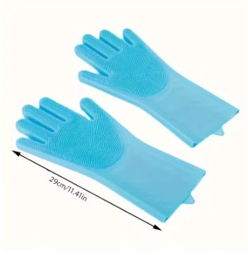 Pet Grooming Cleaning Gloves Bathing Shampoo Scrubber | Hair Removal Magic Sponge Cleaner - Pet Care Essentials