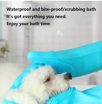 Pet Grooming Cleaning Gloves Bathing Shampoo Scrubber | Hair Removal Magic Sponge Cleaner - Pet Care Essentials