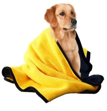 Quick-drying Pet Dog and Cat Towels Soft Fiber Towels Water-absorbent Bath Towel Convenient Pet Shop Cleaning Towel Pet Supplies