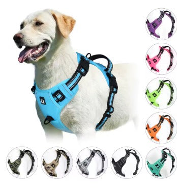 No Pull Dog Harness, Adjustable Soft Padded Pet Vest with Easy Control Handle