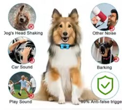 Pet Dog Anti Barking Device USB Rechargeable Dogs Training Collar Ultrasonic Stop Barking Vibration Anti Bark Collar